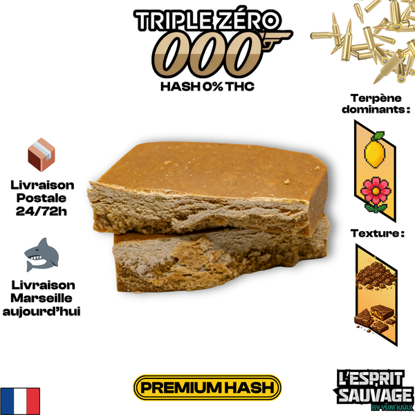 TRIPLE ZÉRO | Résine | 0% THC - 50% CBD