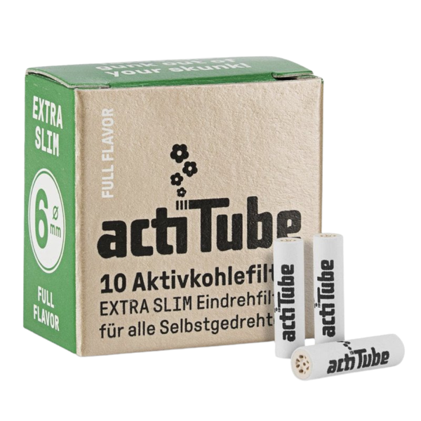 Filtres Charbon Actif ActiTube Full Flavor 6 mm – Boîte de 10